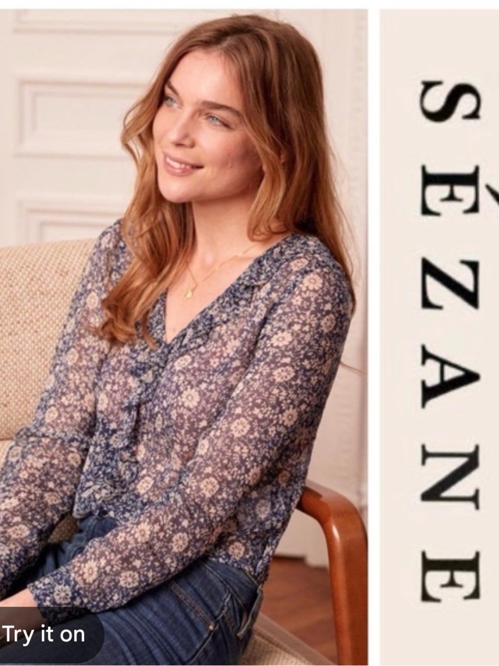 Sézane Capucine floral blouse
